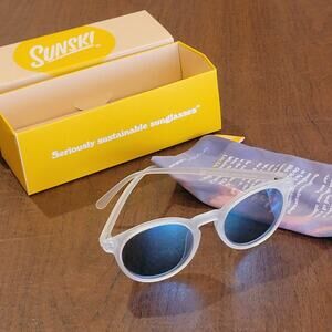 Sunski Dipsea Sunglasses Frosted White 2111 Sun-DS-FSK Polarized New